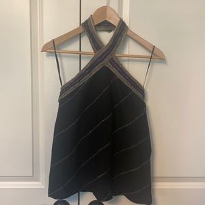 Summer weight Lauren sweater tank with adjustable neck - size Large